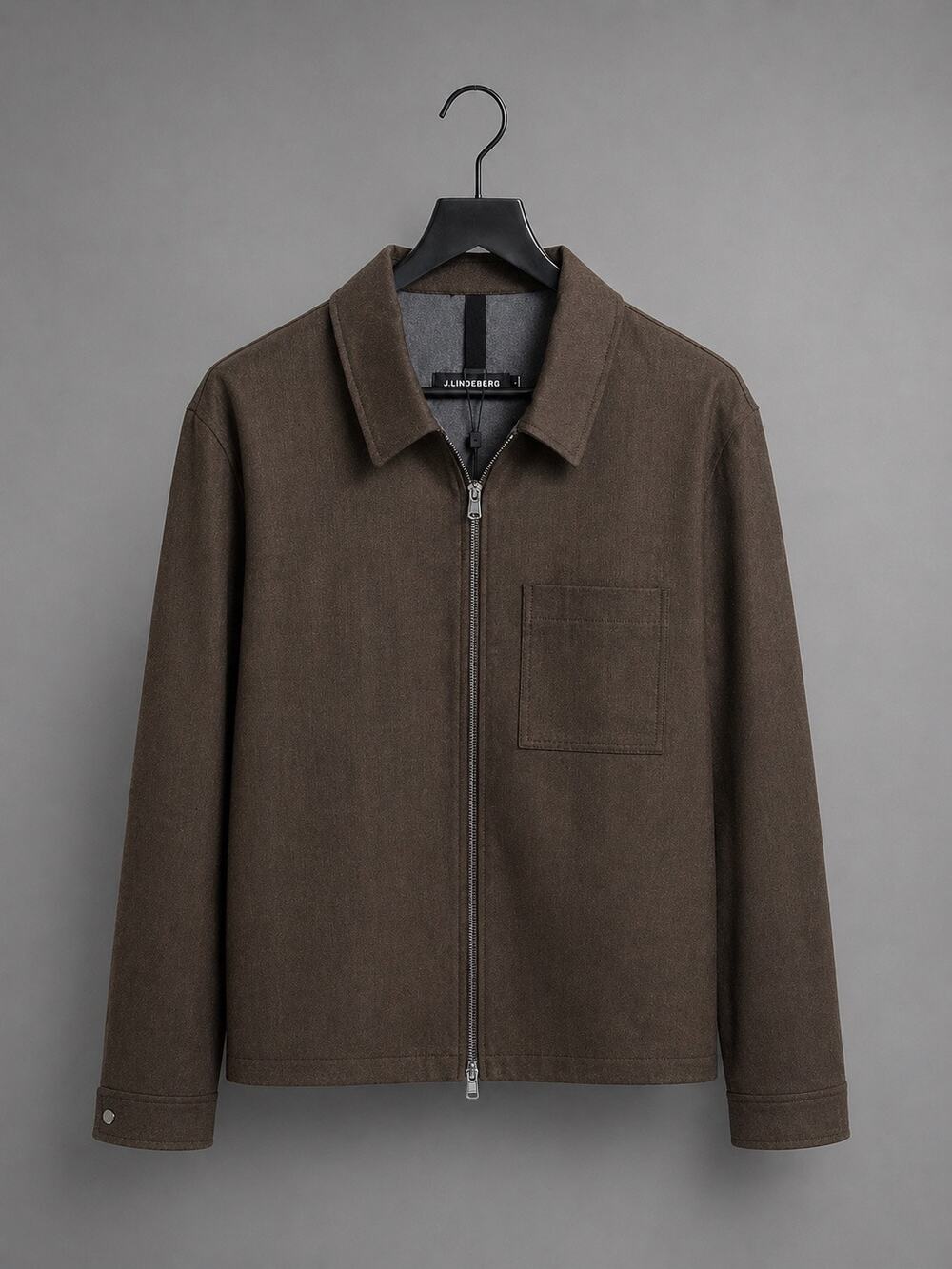 J. Lindeberg Brown Julius Flannel Overshirt Size L